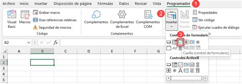 como poner check en excel|Cómo Insertar Múltiples Casillas de Verificación en。